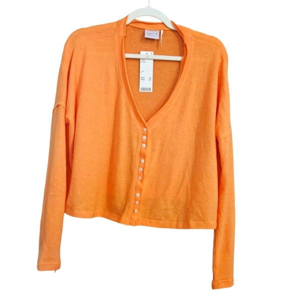 Urban Outfitters Out from under orange oversized cardigan. Size small NWT - Picture 1 of 8